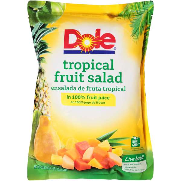 Dole Dole In Fruit Juice Tropical Fruit Salad 81 oz. Bag, PK6 09097